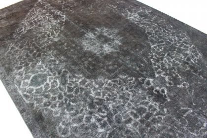 Carpetido Design Vintage-Teppich Grau Schwarz in 340x230 (8 / 10)