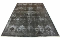 Carpetido Design Vintage-Teppich Grau Schwarz in 340x240