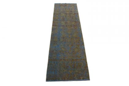 Carpetido Design Vintage-Teppich Läufer Grau Schwarz in 300x80