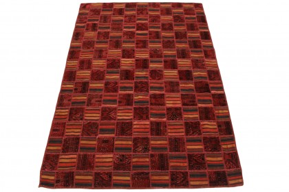 Patchwork Teppich Rot in 240x160cm