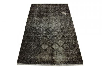 Carpetido Design Vintage-Teppich Schwarz in 190x110