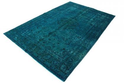 Carpetido Design Vintage Rug Turquoise in 300x200 (2 / 6)
