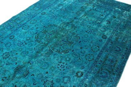 Carpetido Design Vintage Rug Turquoise in 300x200 (3 / 6)