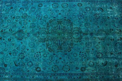 Carpetido Design Vintage Rug Turquoise in 300x200 (5 / 6)