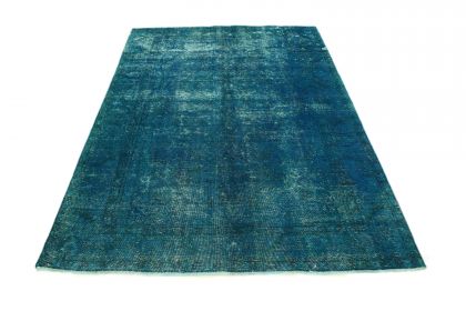 Carpetido Design Vintage-Teppich Türkis in 290x190