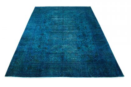 Carpetido Design Vintage-Teppich Blau Türkis in 450x340