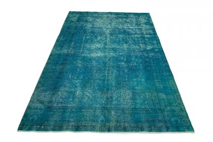Carpetido Design Vintage-Teppich Türkis in 290x200