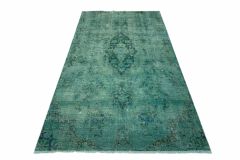 Carpetido Design Vintage Rug Turquoise Green in 300x170