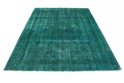 Carpetido Design Vintage-Teppich Türkis in 360x270