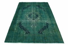 Carpetido Design Vintage-Teppich Grün Türkis in 280x190