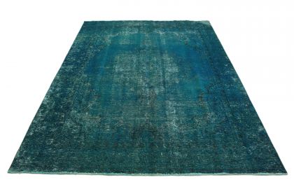 Carpetido Design Vintage-Teppich Türkis in 350x250
