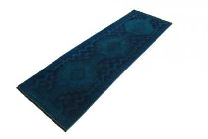 Carpetido Design Vintage-Teppich Läufer Blau in 250x80 (2 / 5)
