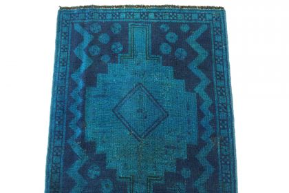 Carpetido Design Vintage-Teppich Läufer Blau in 250x80 (3 / 5)