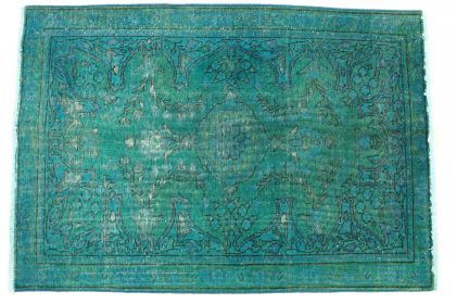 Carpetido Design Vintage-Teppich Grün in 150x100 (3 / 4)