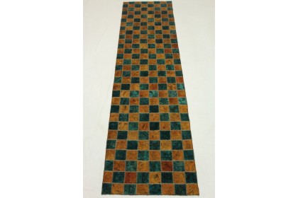 Patchwork Rug Runner Turquoise in 320x80cm (3 / 9)