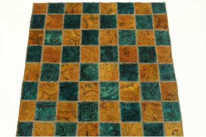 Patchwork Rug Runner Turquoise in 320x80cm (5 / 9)