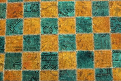 Patchwork Rug Runner Turquoise in 320x80cm (8 / 9)