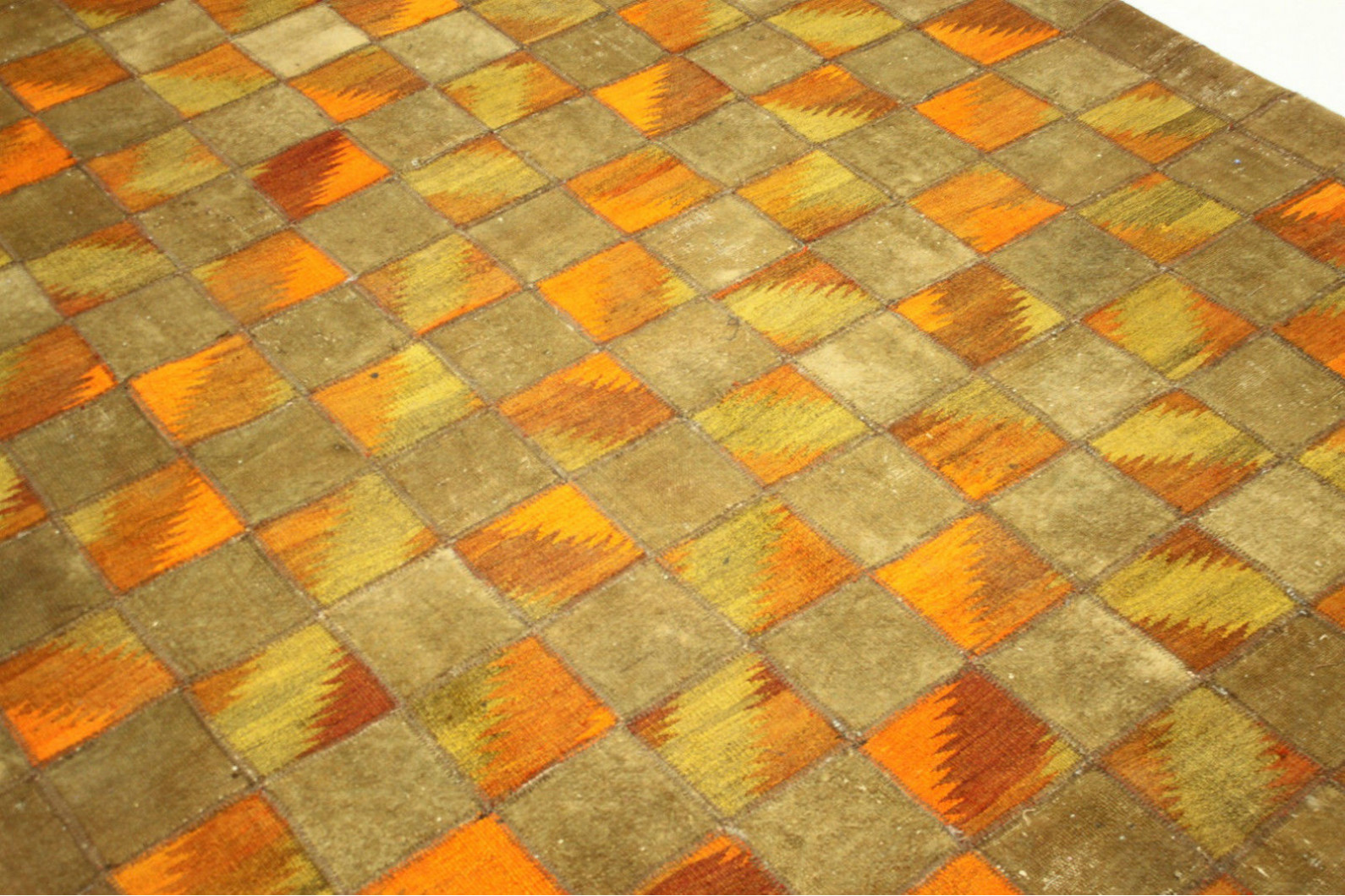 Patchwork Rug Orange Brown in 300x200cm (1001-2359) - carpetido.de