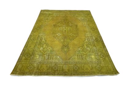 Carpetido Design Vintage-Teppich Gold Gelb in 340x250