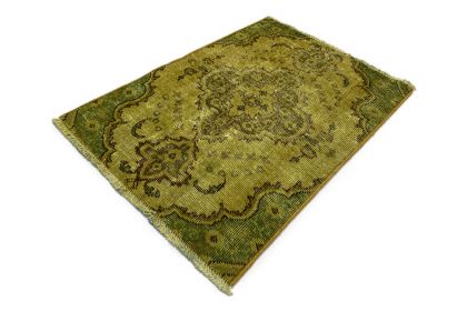 Carpetido Design Vintage-Teppich Gold Gelb in 110x80 (2 / 4)