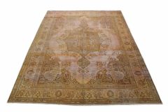 Vintage Teppich Braun Beige Rosa in 390x300cm