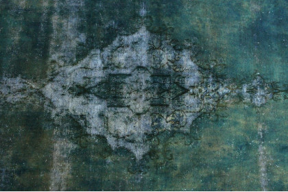 Vintage Teppich Grün Blau in 400x300cm (5 / 5)