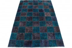 Patchwork Rug Blue in 200x140cm