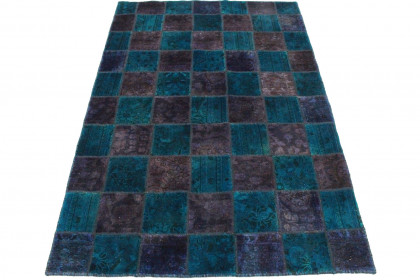 Patchwork Rug Blue in 200x140cm