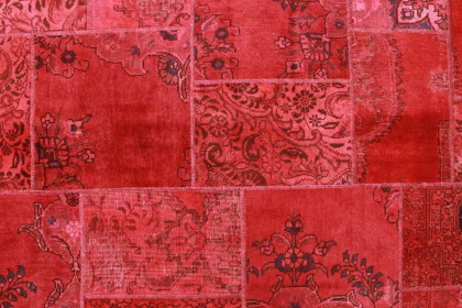 Vintage Patchwork Teppich rot in 240x170cm (3 / 5)