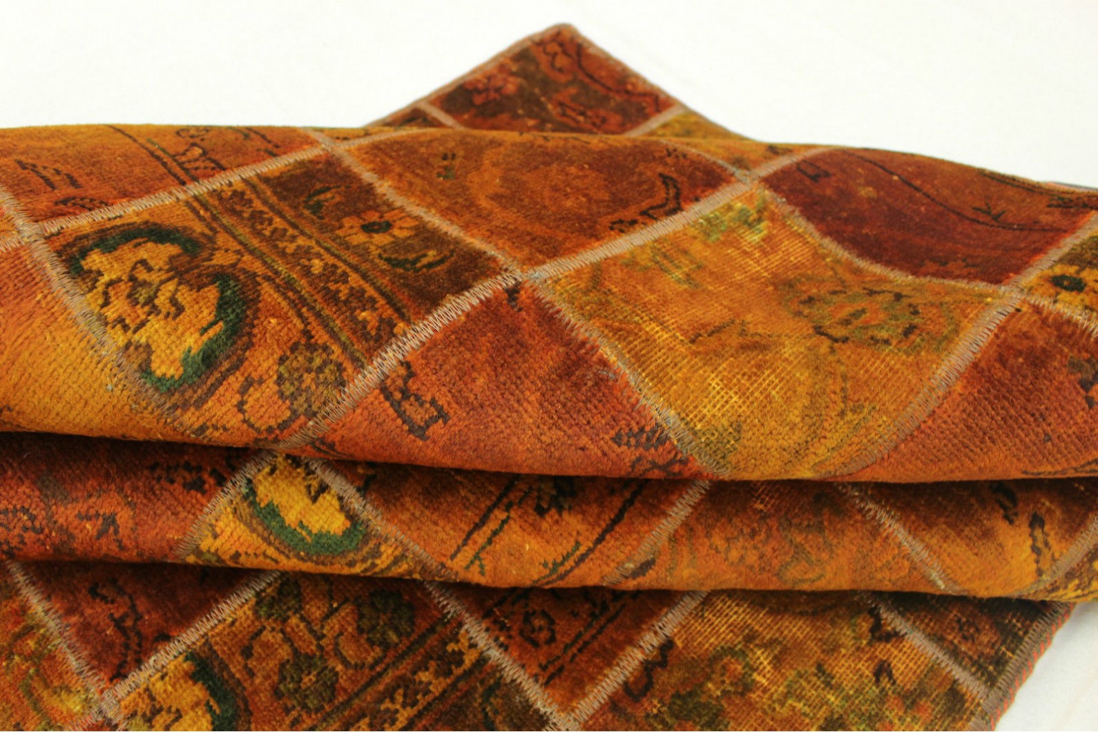 Patchwork Rug Orange in 240x160cm (1001-2559) - carpetido.de