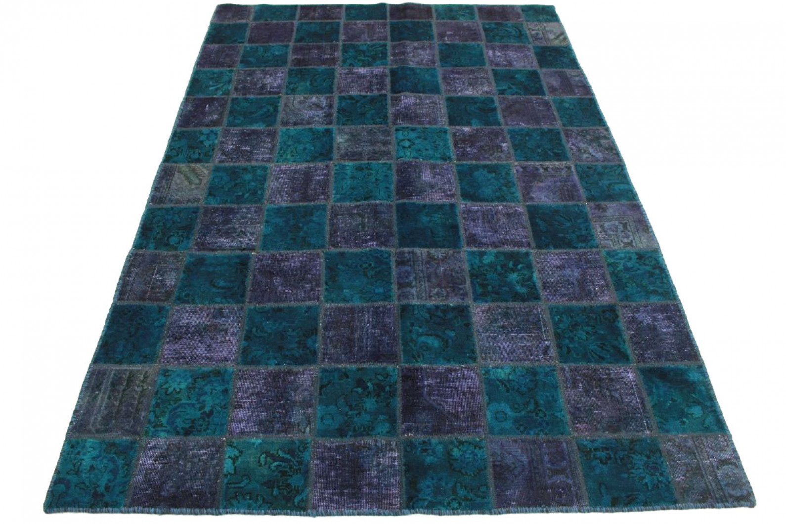 Purple Patchwork Rug Patchwork Rug Purple Blue in 240x160cm (1001-2560) - carpetido.de