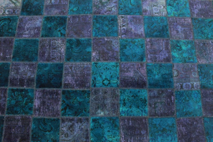 Patchwork Rug Purple Blue in 240x160cm (2 / 4)