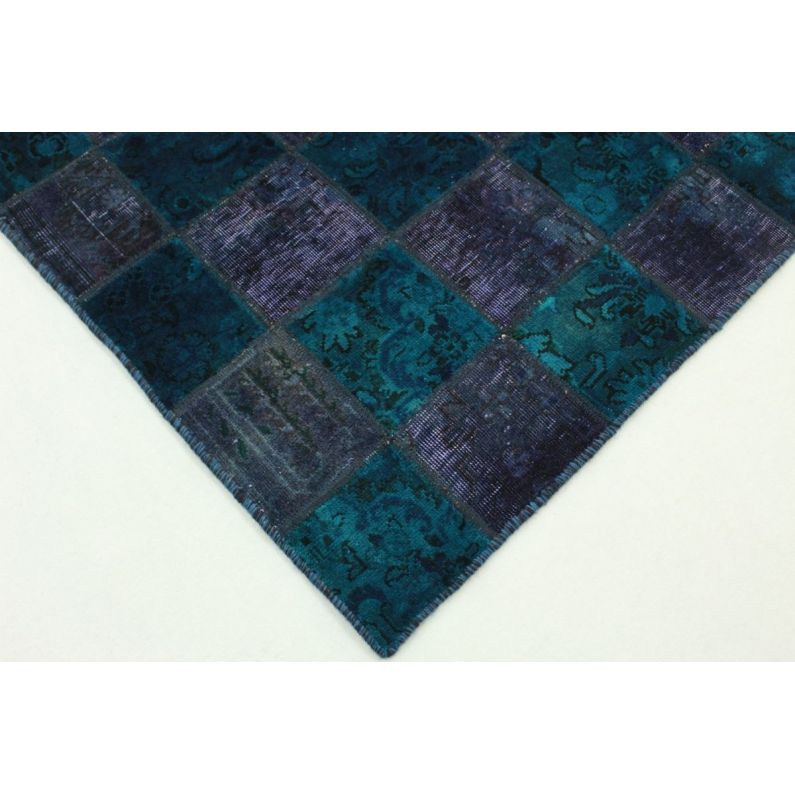 Patchwork Teppich Lila Blau in 240x160cm (1001-2560) - carpetido.de