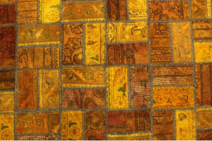 Patchwork Teppich Braun Curry in 250x160cm (2 / 4)