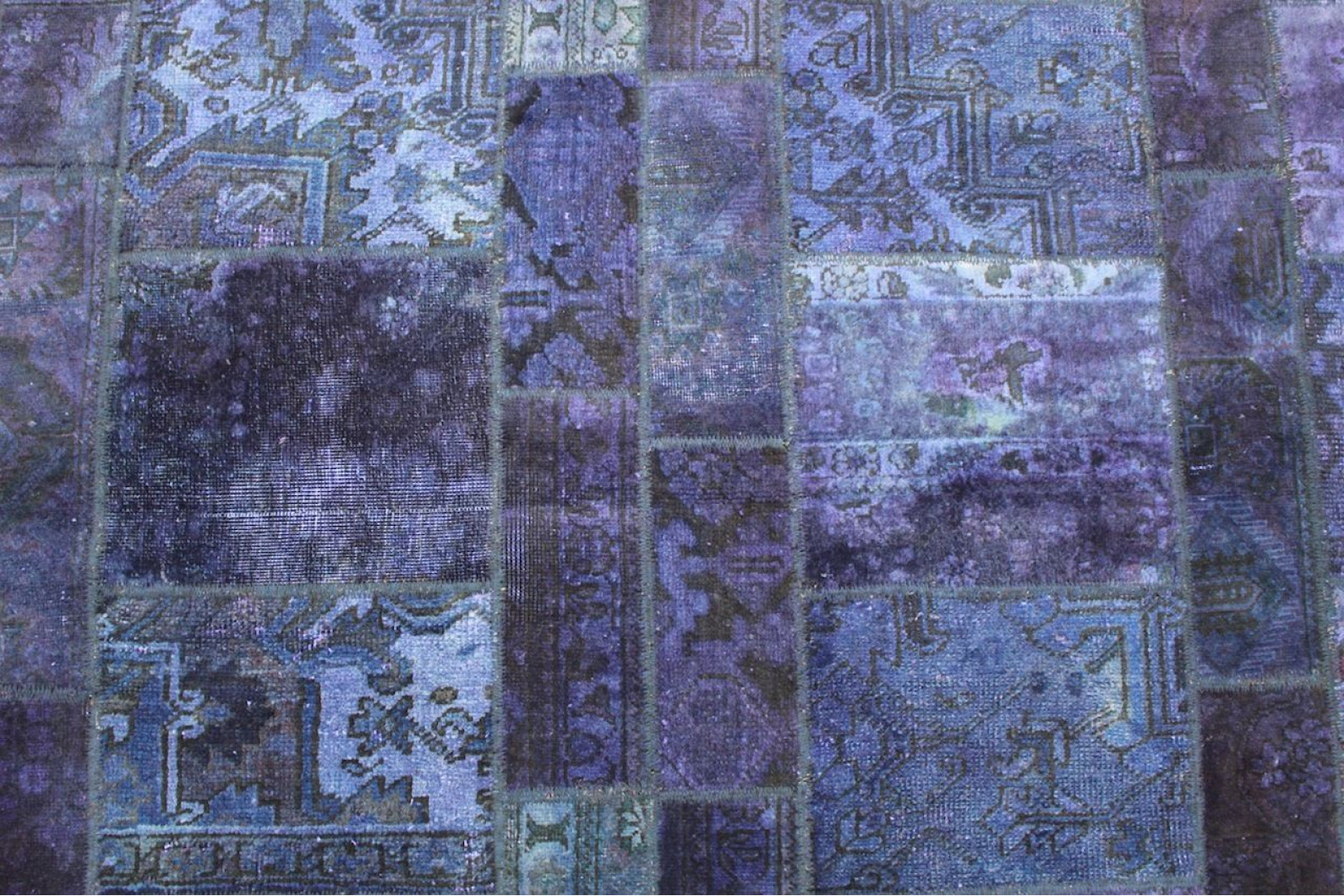 Purple Patchwork Rug Patchwork Rug Purple Blue in 250x160cm (1001-2567) - carpetido.de