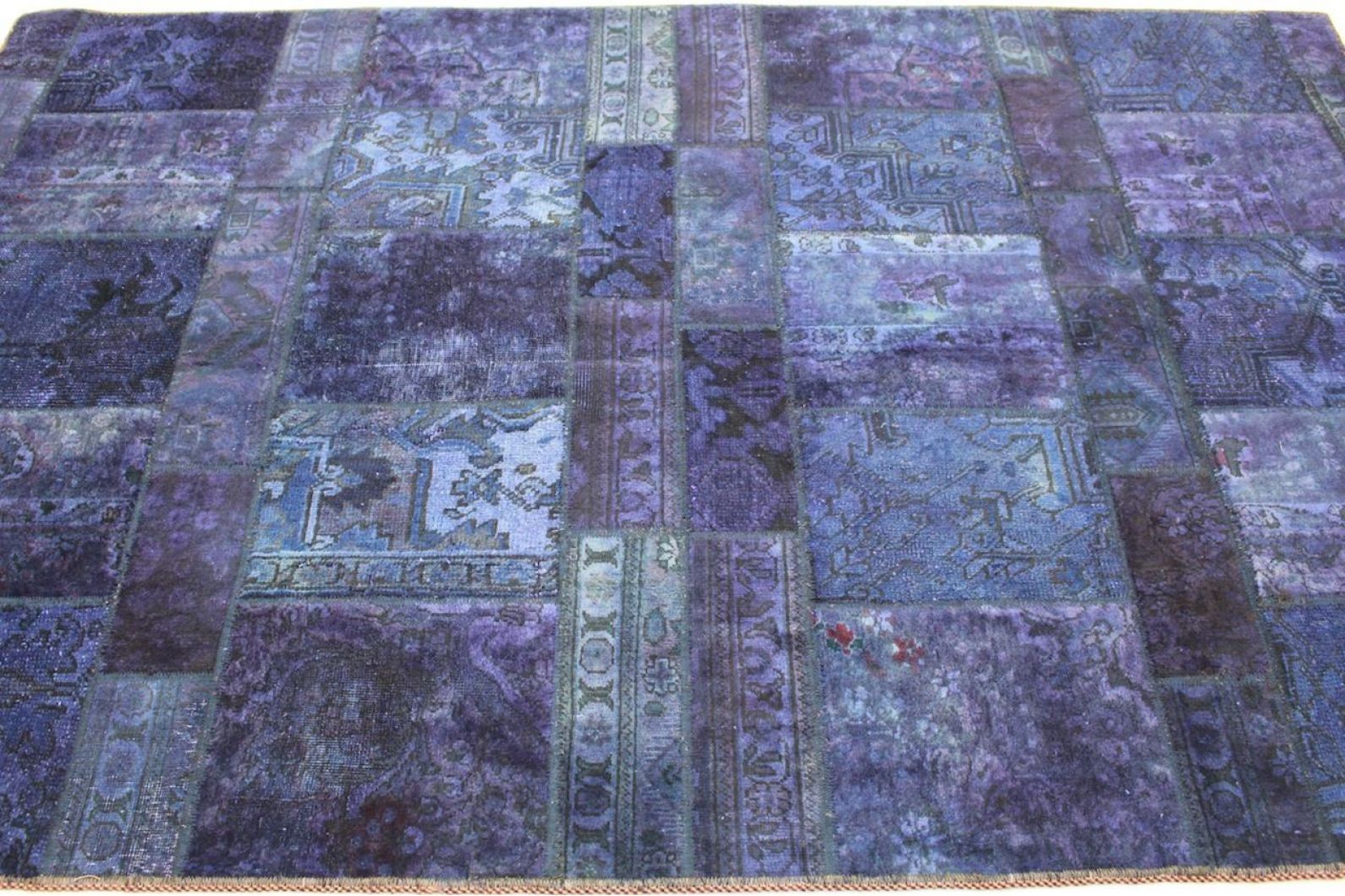 Purple Patchwork Rug Patchwork Rug Purple Blue in 250x160cm (1001-2567) - carpetido.de