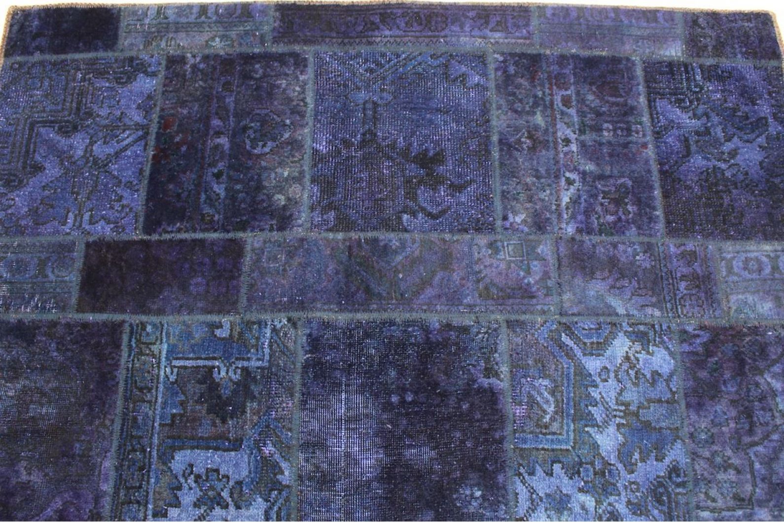Purple Patchwork Rug Patchwork Rug Purple Blue in 250x160cm (1001-2567) - carpetido.de