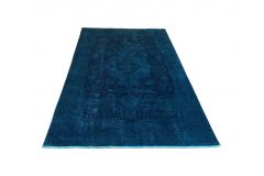 Carpetido Design Vintage Rug Dark Blue Blue in 290x190cm