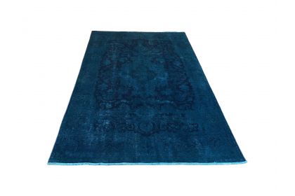 Carpetido Design Vintage-Teppich Dunkelblau Blau in 290x190cm
