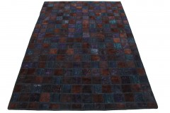 Patchwork Teppich Braun Rost in 200x140cm