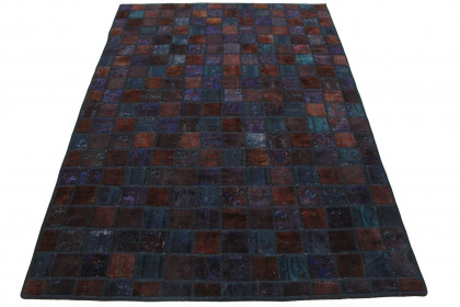 Patchwork Rug Brown Rust in 200x140cm