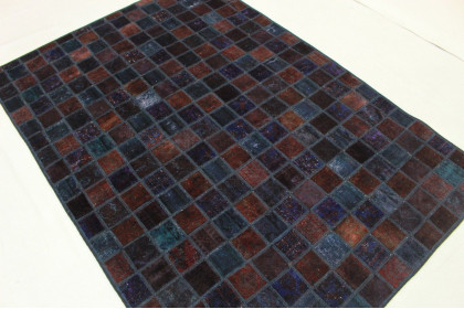 Patchwork Rug Brown Rust in 200x140cm (2 / 5)