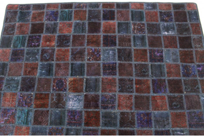 Patchwork Rug Brown Rust in 200x140cm (3 / 5)