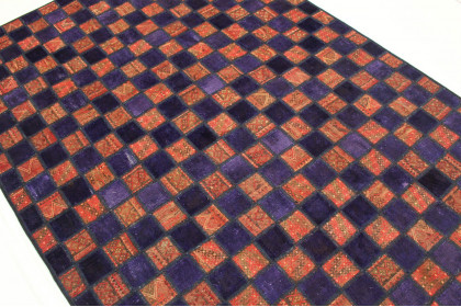 Patchwork Rug Red Purple in 250x170cm (2 / 4)