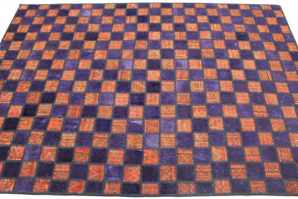 Patchwork Rug Red Purple in 250x170cm (4 / 4)