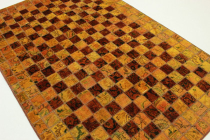 Patchwork Rug Red Curry in 250x160cm (2 / 4)