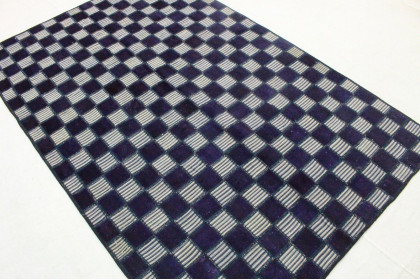 Patchwork Rug Purple Beige in 240x160cm (4 / 5)