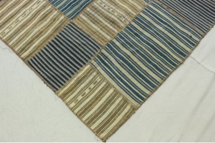 Kilim Patchwork Rug Blue Beige in 230x170cm (10 / 10)