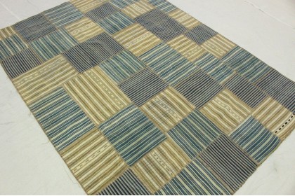 Kilim Patchwork Rug Blue Beige in 230x170cm (5 / 10)