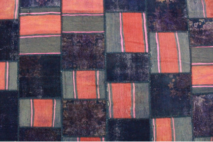 Patchwork Teppich Rot Lila Grau in 300x200cm (3 / 3)